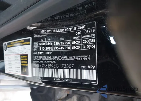 2014 Mercedes-Benz Glk 350 4Matic z USA, uszkodzony, nr VIN WDCGG8JB9EG173307